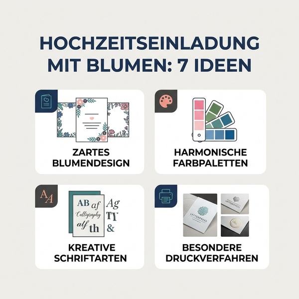 Hochzeitseinladungen mit Blumen: 7 Ideen für das perfekte Design